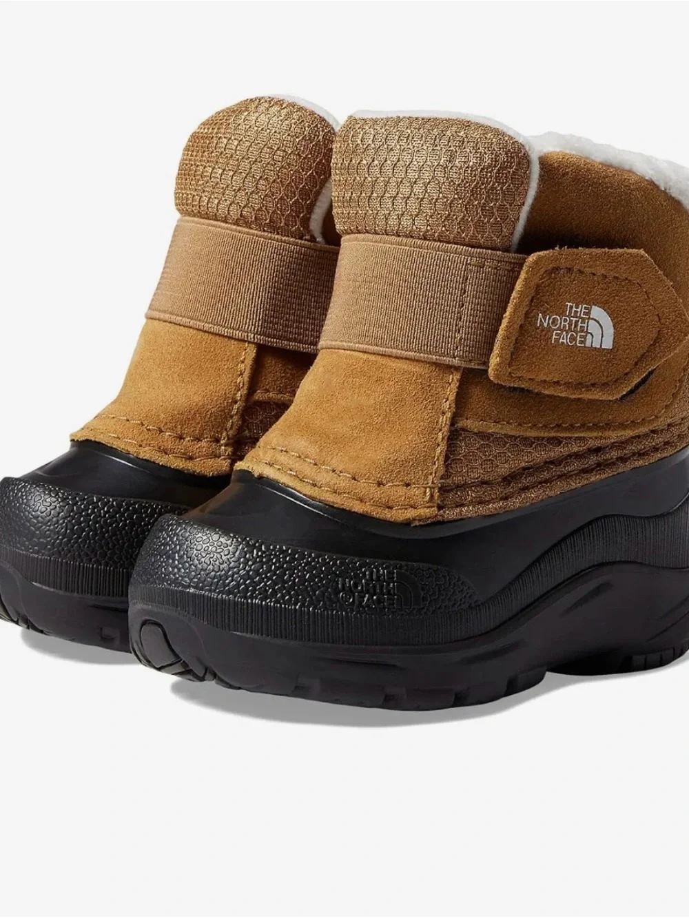 The North Face Brown/Tan Suede Winter Booties with Black Soles